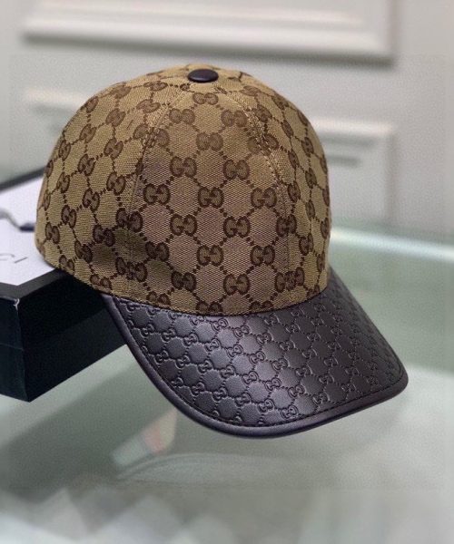 Gucci Canvas Baseball Hat Brown GG Hat