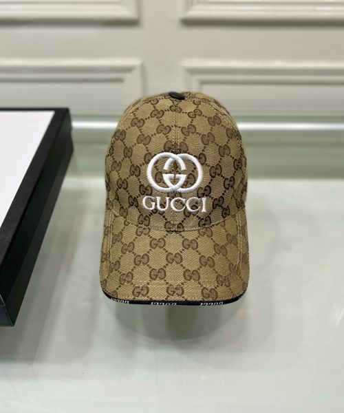 Gucci Canvas Baseball Hat Brown GG Hat