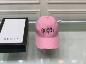 Gucci Canvas Baseball Hat Pink GG Hat