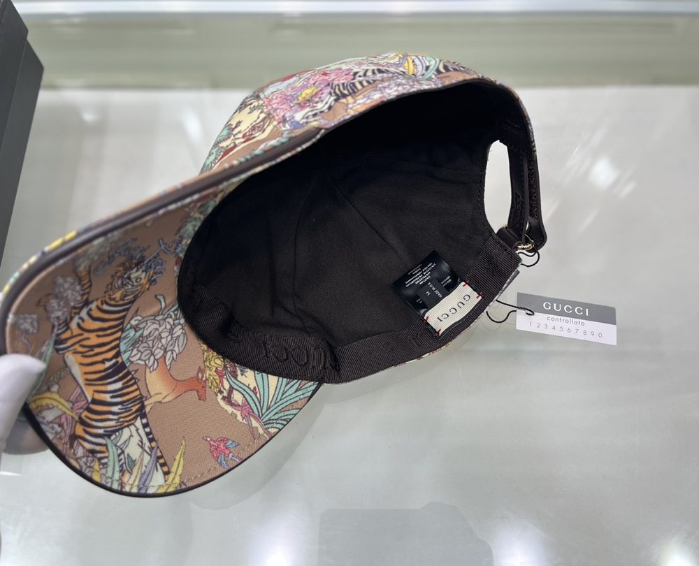 Gucci Canvas Baseball Hat Tiger Colorful GG Hat