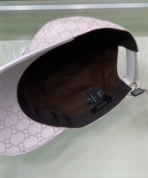 Gucci Canvas Baseball Hat White GG Hat