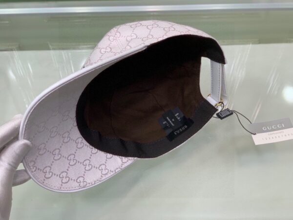 Gucci Canvas Baseball Hat White GG Hat