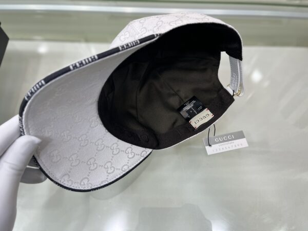 Gucci Canvas Baseball Hat White GG Hat