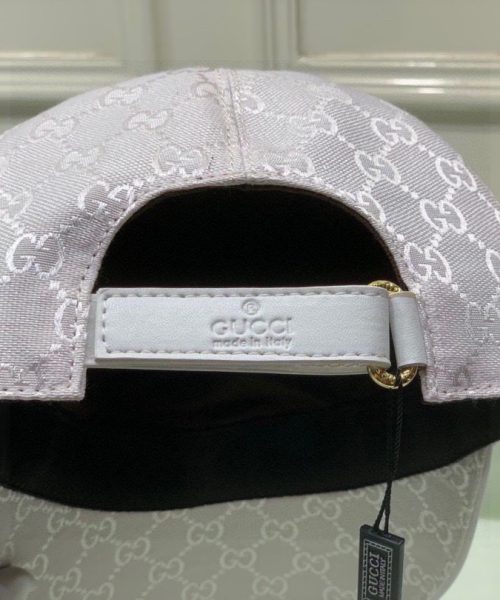 Gucci Canvas Baseball Hat White GG Hat