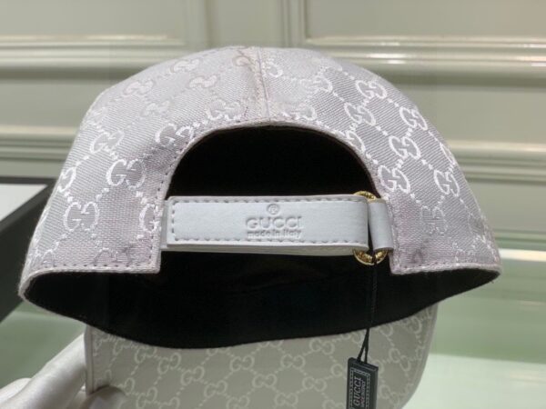 Gucci Canvas Baseball Hat White GG Hat