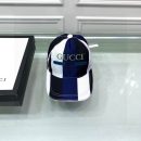 Gucci Canvas Baseball Hat White/Blue GG Hat