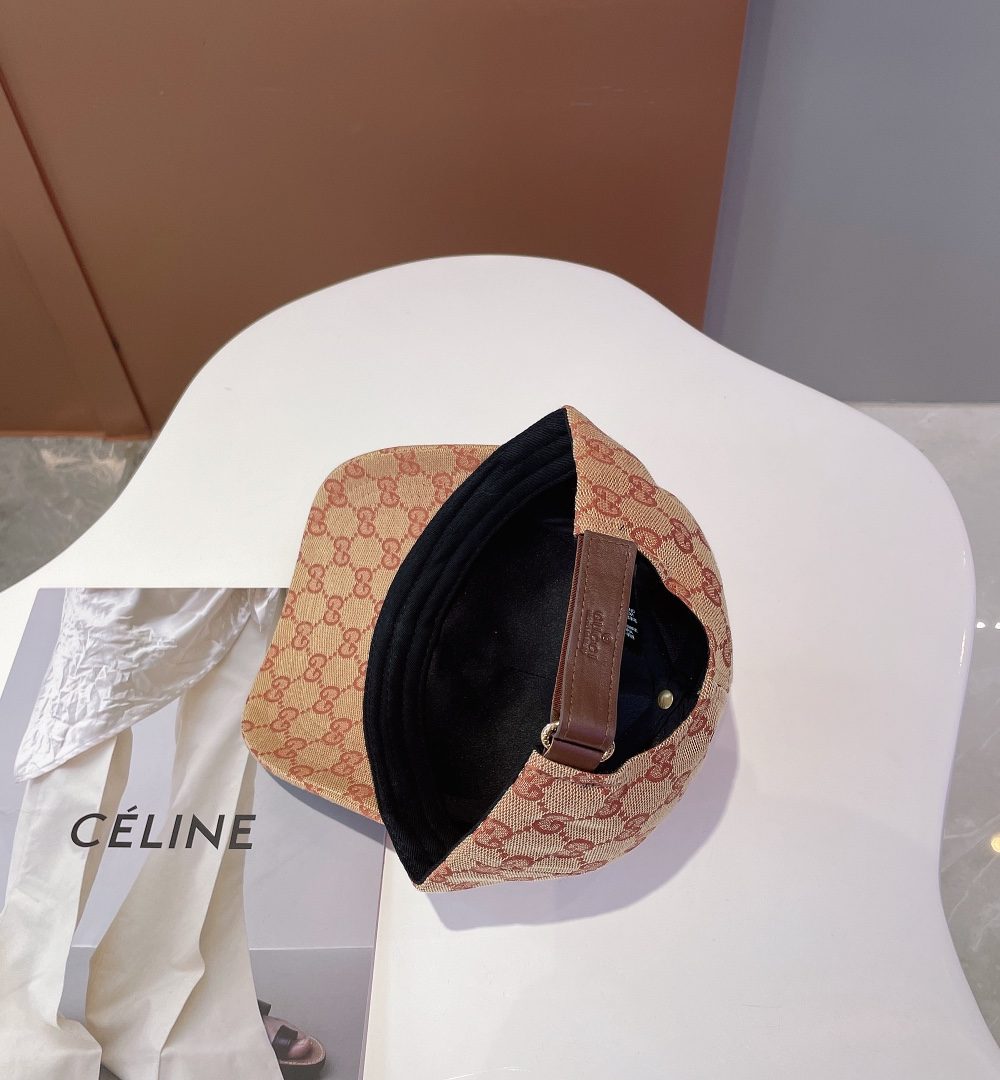 Gucci Canvas Baseball Hat With Horsebit Beige GG Hat