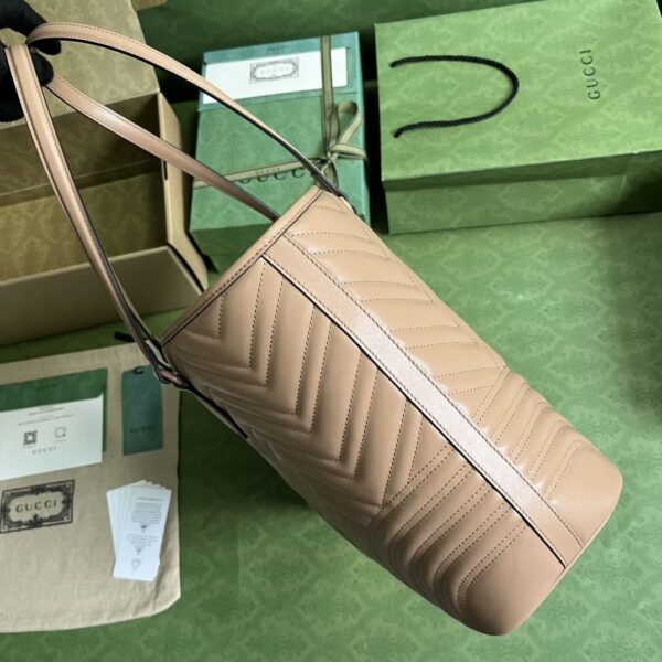 1:1 Replica Gucci Casual Style Logo Totes Cream/Black For Women 38.5cm / 15.1in 739684 DAAAH 2754