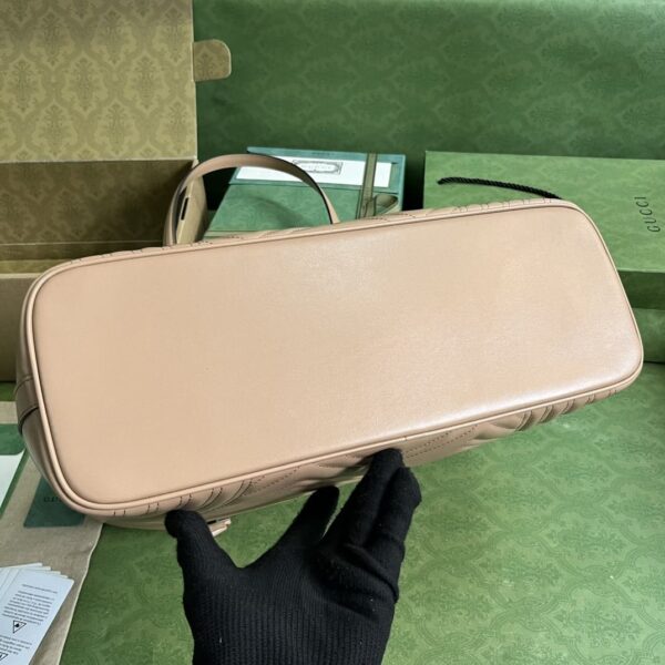 1:1 Replica Gucci Casual Style Logo Totes Cream/Black For Women 38.5cm / 15.1in 739684 DAAAH 2754