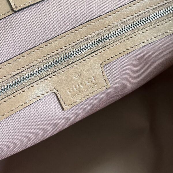 1:1 Replica Gucci Casual Style Logo Totes Cream/Black For Women 38.5cm / 15.1in 739684 DAAAH 2754