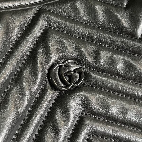 1:1 Replica Gucci Casual Style Logo Totes Cream/Black For Women 38.5cm / 15.1in 739684 DAAAH 2754