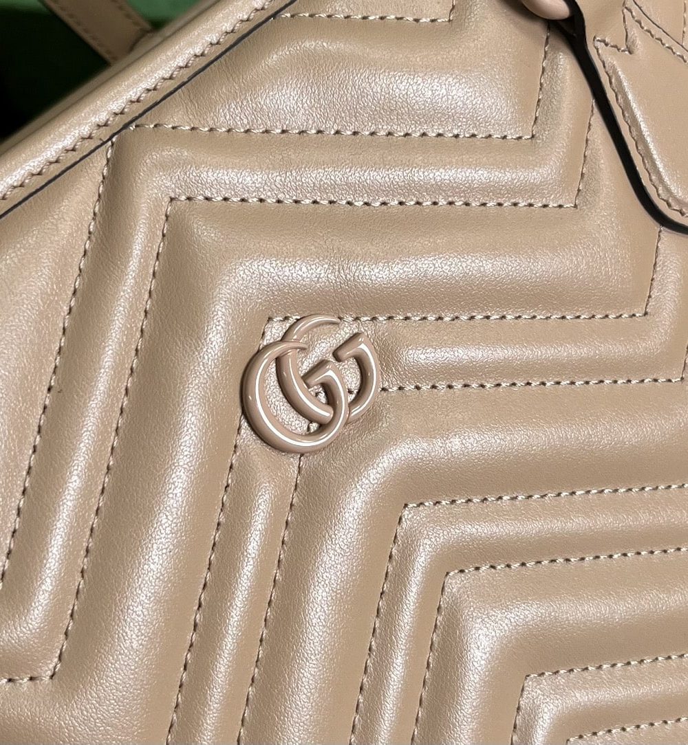1:1 Replica Gucci Casual Style Logo Totes Cream/Black For Women 38.5cm / 15.1in 739684 DAAAH 2754