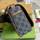 1:1 Replica Gucci Children's GG  Messenger Bag Dark Blue And Ivory Eco Washed Organic GG Jacquard Denim For Women  11.4in/29cm GG