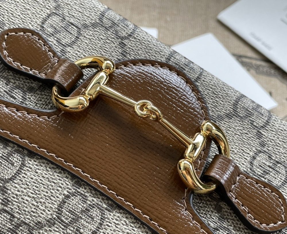 1:1 Replica Gucci Children's Horsebit 1955 Mini Bag Beige For Women, Women's Bags 7in/18cm GG‎ ‎699296 92TCG 8563