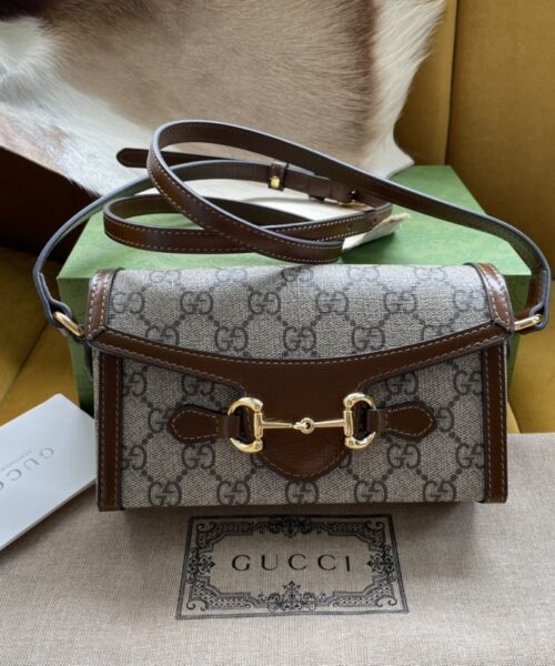1:1 Replica Gucci Children's Horsebit 1955 Mini Bag Beige For Women, Women's Bags 7in/18cm GG‎ ‎699296 92TCG 8563