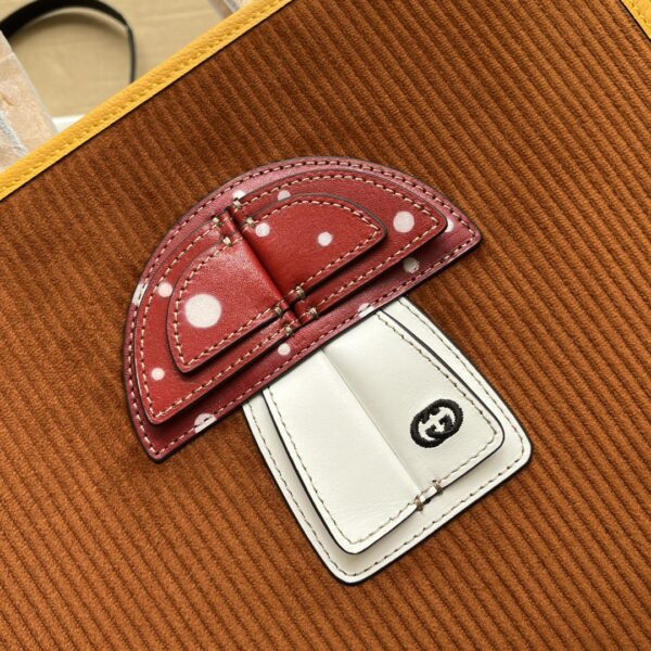 1:1 Replica Gucci Children's Mushroom Tote Bag Brown For Women, Women's Bags 11.2in/28.5cm GG‎ ‎705042 2S8HN 2886