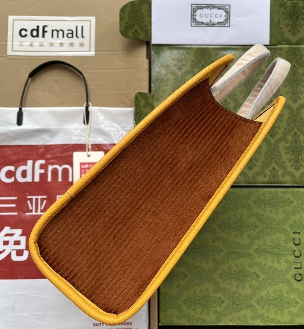 1:1 Replica Gucci Children's Mushroom Tote Bag Brown For Women, Women's Bags 11.2in/28.5cm GG‎ ‎705042 2S8HN 2886