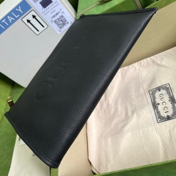 1:1 Replica Gucci Clutch With Gucci Logo Black For Men 12in/31cm  GG