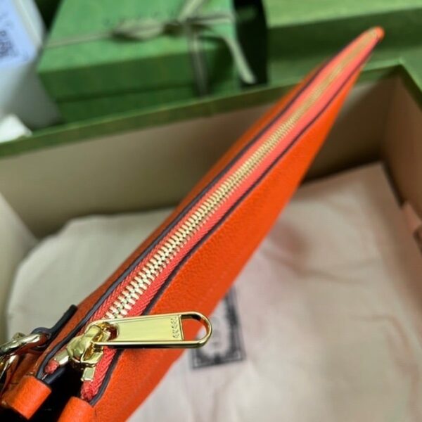 1:1 Replica Gucci Clutch With Gucci Logo Orange For Men 12in/31cm  GG