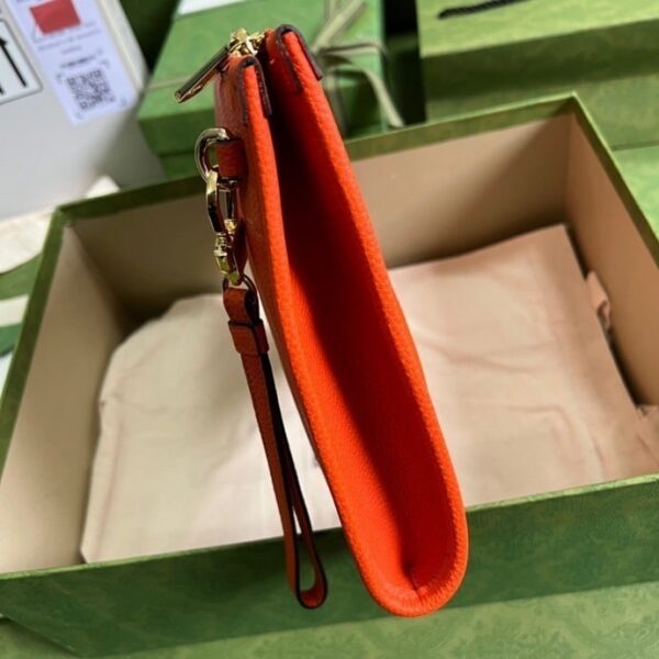 1:1 Replica Gucci Clutch With Gucci Logo Orange For Men 12in/31cm  GG