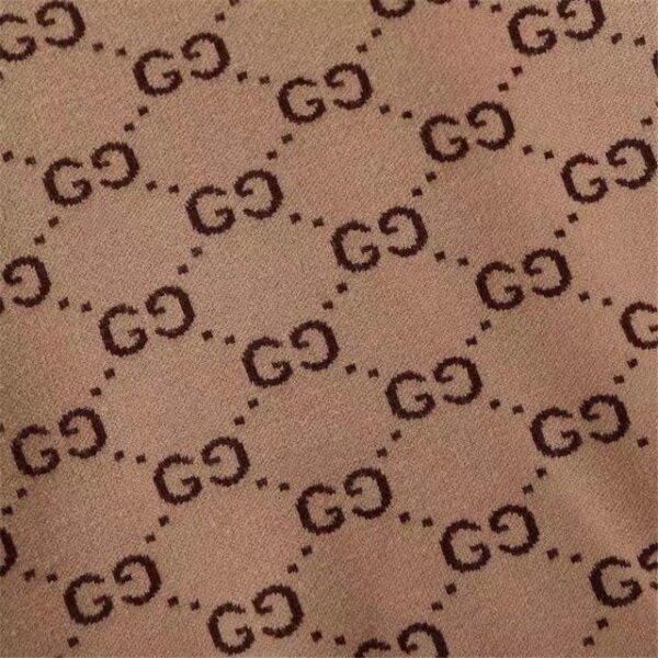 Gucci Cotton Knit Sweatshirt GG Brown For Men