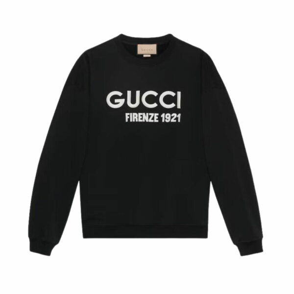 Gucci Cotton Sweatshirt With Embroidery For Women- 756354 XJF0S 1043