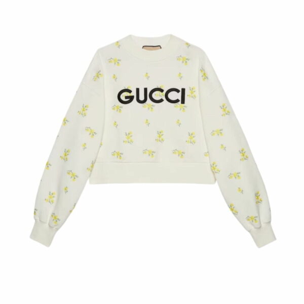 Gucci Cotton Sweatshirt With Embroidery For Women- 765385 XJF0Z 9088