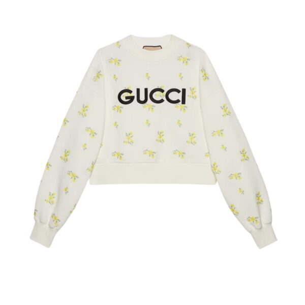 Gucci Cotton Sweatshirt With Embroidery For Women- 765385 XJF0Z 9088