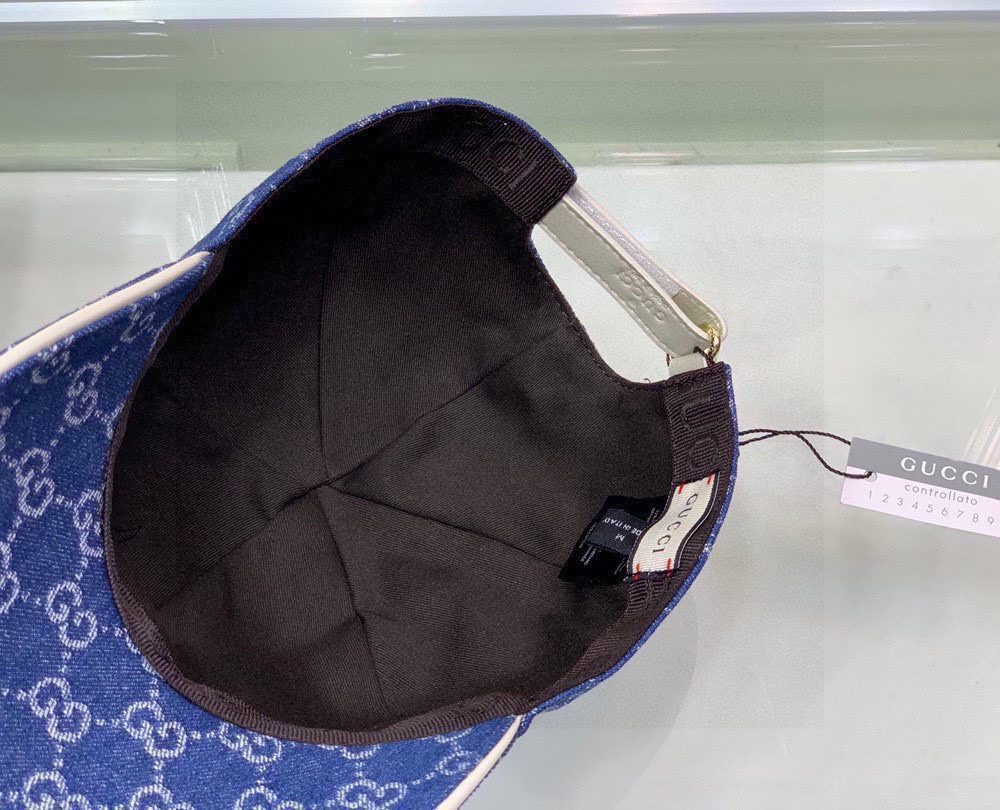 Gucci Denim Baseball Hat Blue GG Hat