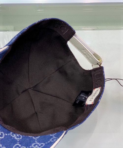 Gucci Denim Baseball Hat Blue GG Hat