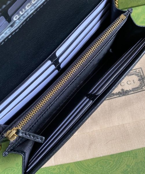 1:1 Replica Gucci Diana Chain Wallet With Bamboo Black For Women, Women's Bags 7.4in/19cm GG 658243 17Q0T 1000