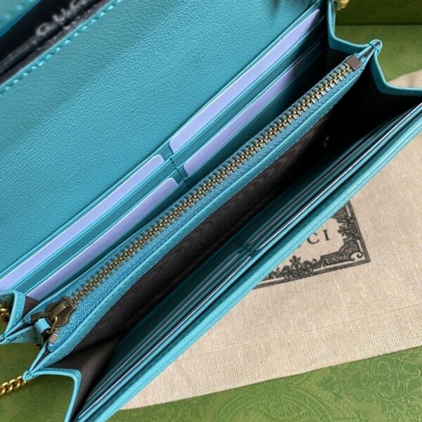 1:1 Replica Gucci Diana Chain Wallet With Bamboo Blue For Women, Women's Bags 7.4in/19cm GG