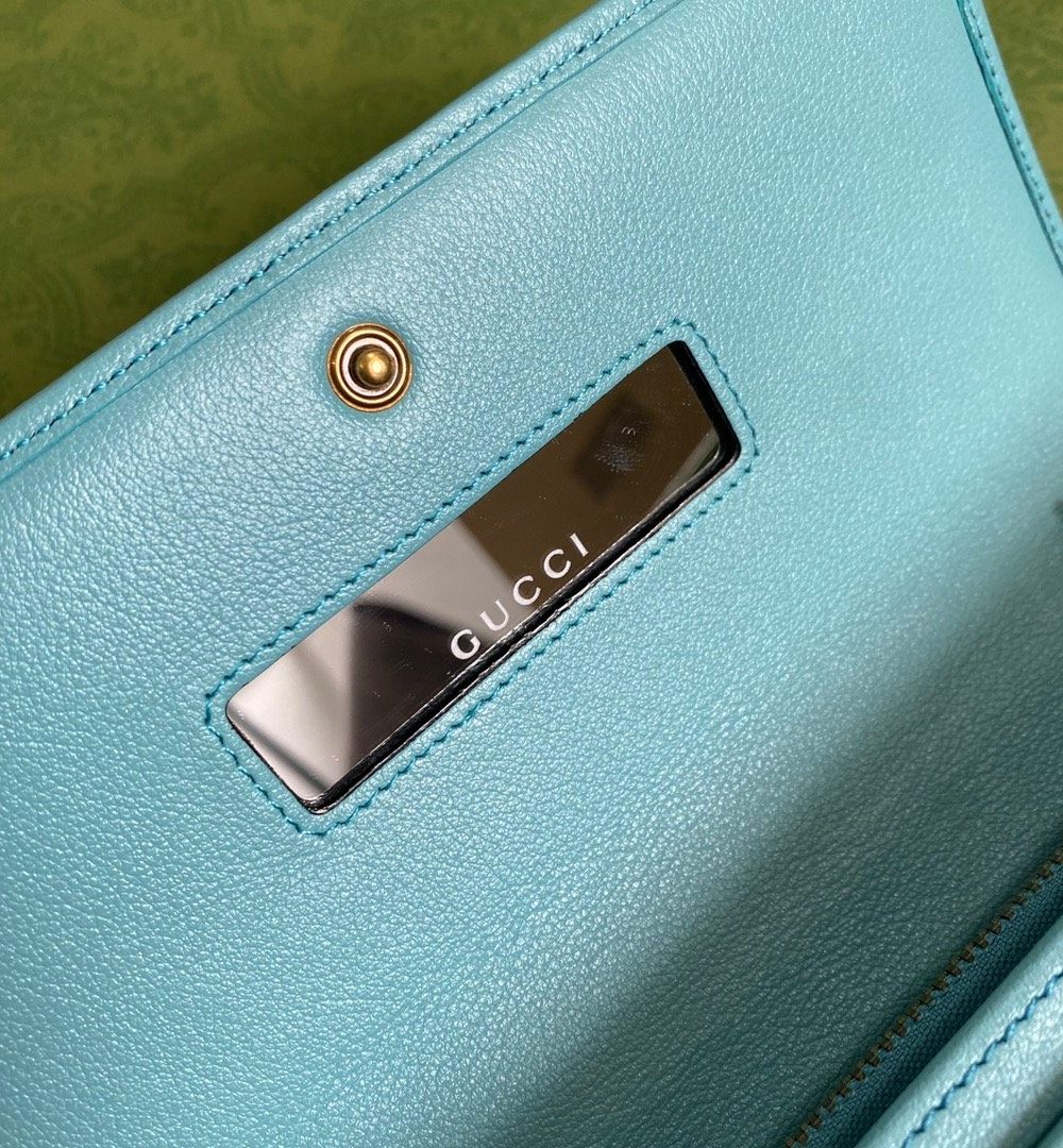 1:1 Replica Gucci Diana Chain Wallet With Bamboo Blue For Women, Women's Bags 7.4in/19cm GG