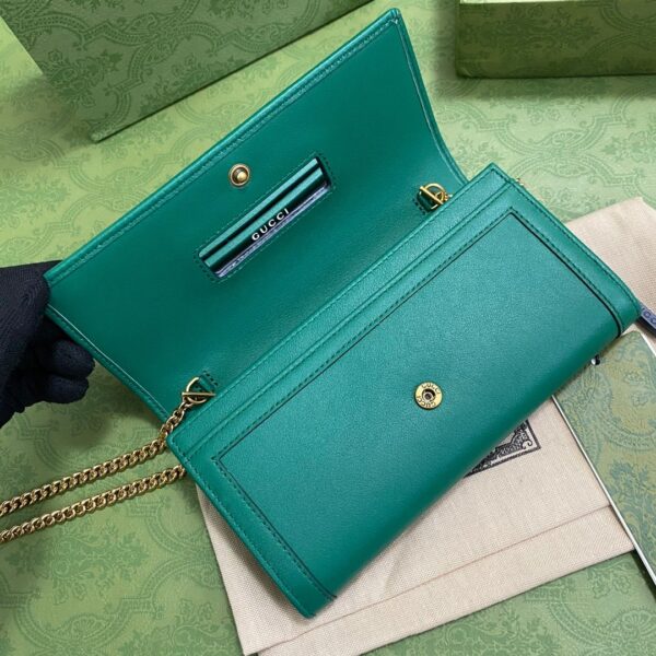 1:1 Replica Gucci Diana Chain Wallet With Bamboo Green For Women, Women's Bags 7.4in/19cm GG