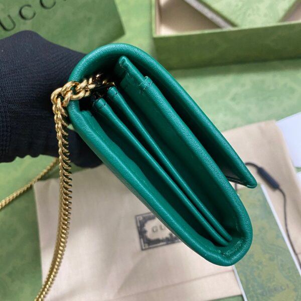 1:1 Replica Gucci Diana Chain Wallet With Bamboo Green For Women, Women's Bags 7.4in/19cm GG