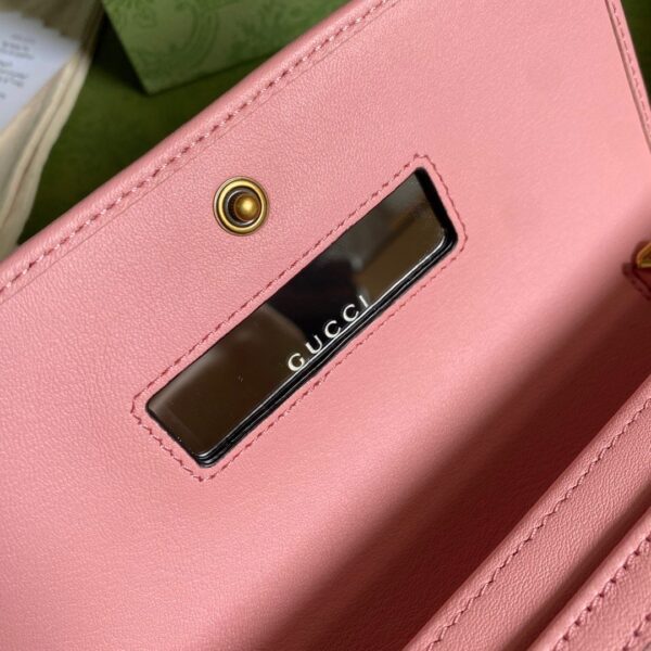 1:1 Replica Gucci Diana Chain Wallet With Bamboo Pink For Women, Women's Bags 7.4in/19cm GG