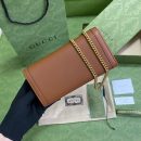 1:1 Replica Gucci Diana Chain Wallet With Bamboo Red For Women, Women's Bags 7.4in/19cm GG