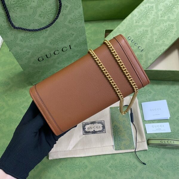 1:1 Replica Gucci Diana Chain Wallet With Bamboo Red For Women, Women's Bags 7.4in/19cm GG