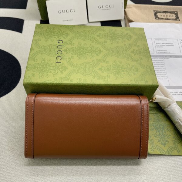 1:1 Replica Gucci Diana Chain Wallet With Bamboo Red For Women, Women's Bags 7.4in/19cm GG