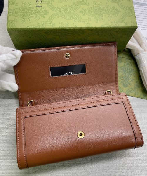 1:1 Replica Gucci Diana Chain Wallet With Bamboo Red For Women, Women's Bags 7.4in/19cm GG