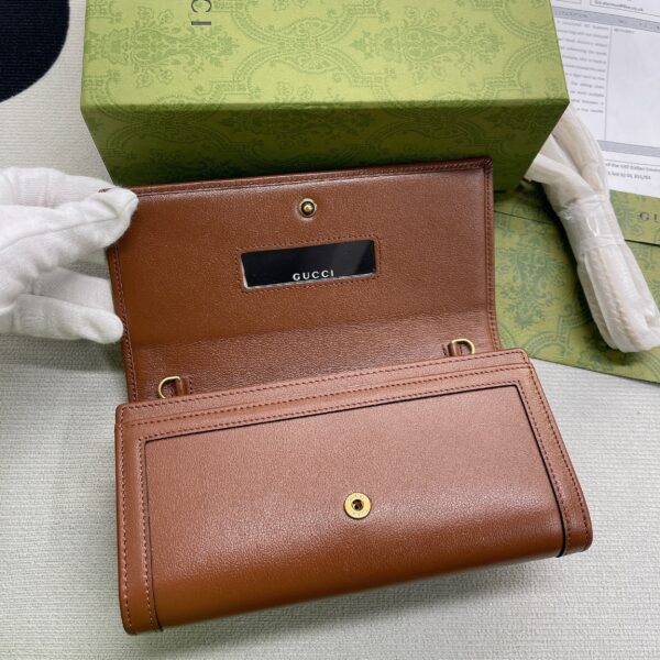 1:1 Replica Gucci Diana Chain Wallet With Bamboo Red For Women, Women's Bags 7.4in/19cm GG