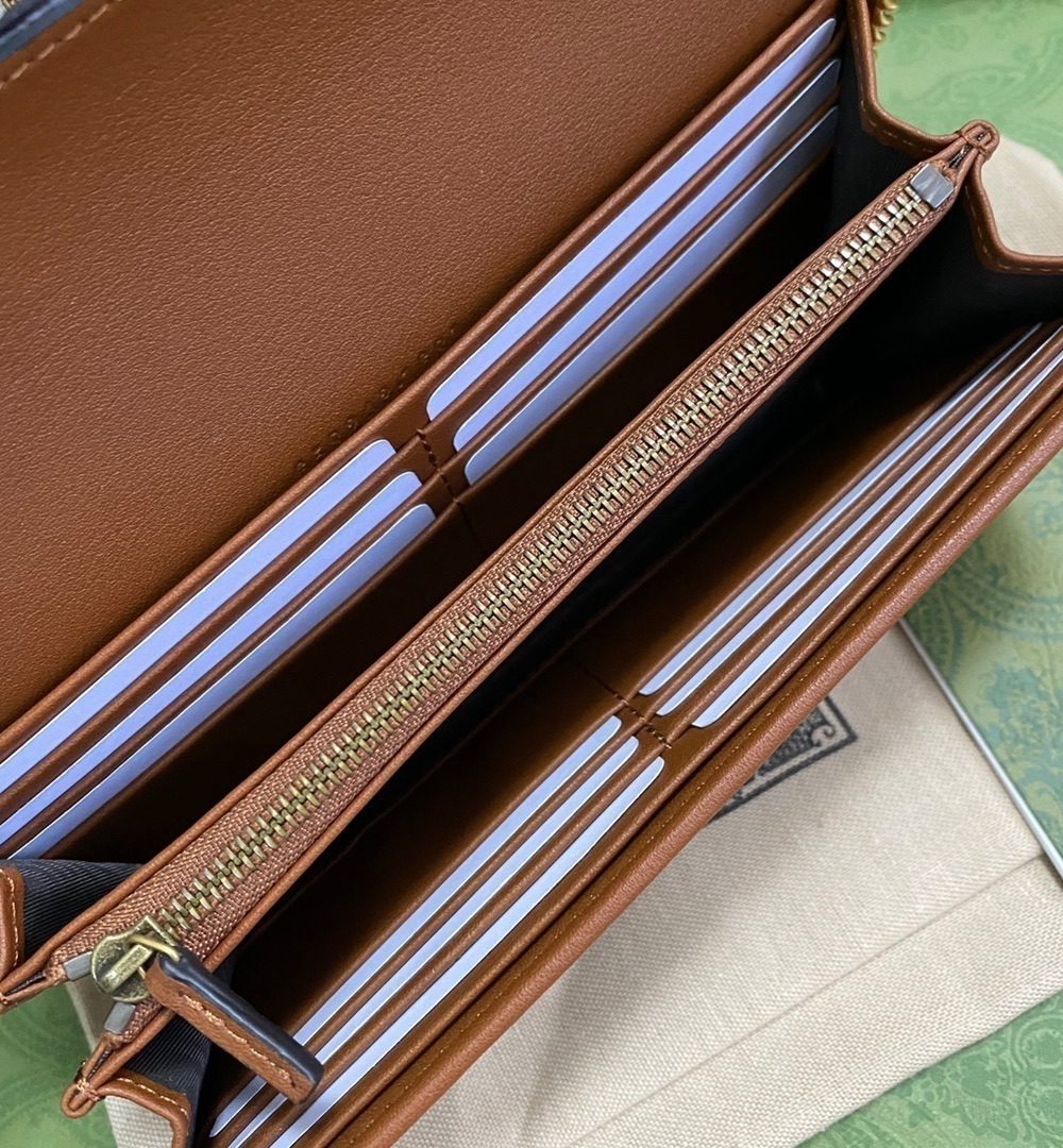 1:1 Replica Gucci Diana Chain Wallet With Bamboo Red For Women, Women's Bags 7.4in/19cm GG