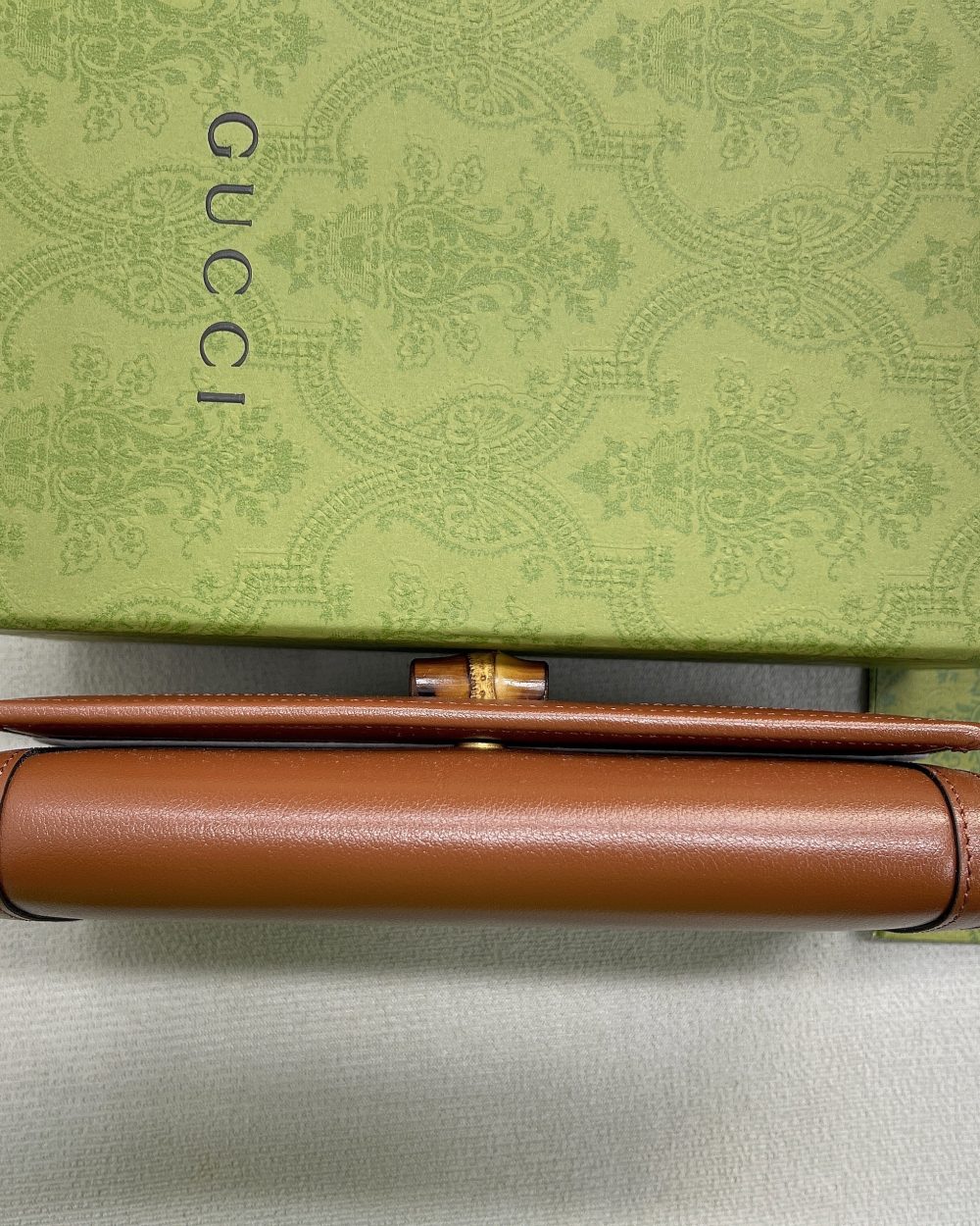 1:1 Replica Gucci Diana Chain Wallet With Bamboo Red For Women, Women's Bags 7.4in/19cm GG