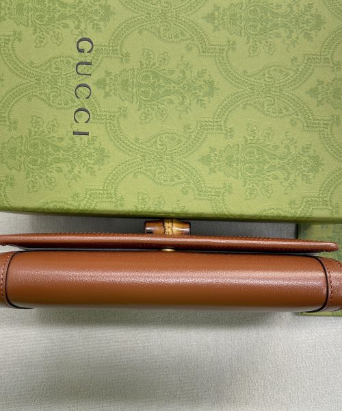 1:1 Replica Gucci Diana Chain Wallet With Bamboo Red For Women, Women's Bags 7.4in/19cm GG