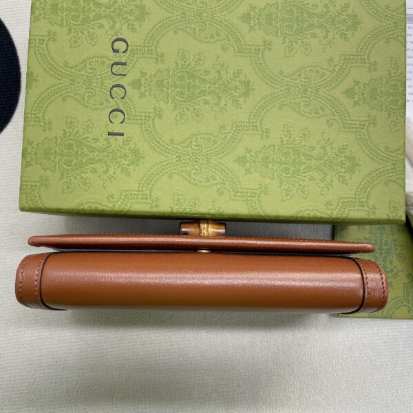 1:1 Replica Gucci Diana Chain Wallet With Bamboo Red For Women, Women's Bags 7.4in/19cm GG