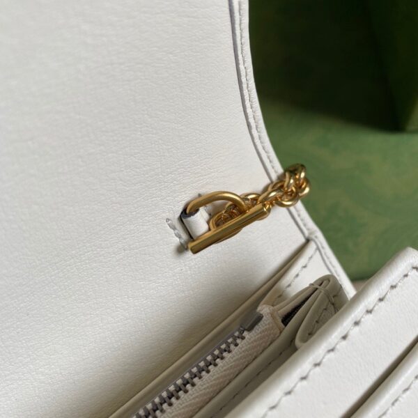 1:1 Replica Gucci Diana Chain Wallet With Bamboo White For Women, Women's Bags 7.4in/19cm GG 658243 17Q0T 9022