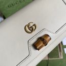 1:1 Replica Gucci Diana Chain Wallet With Bamboo White For Women, Women's Bags 7.4in/19cm GG 658243 17Q0T 9022