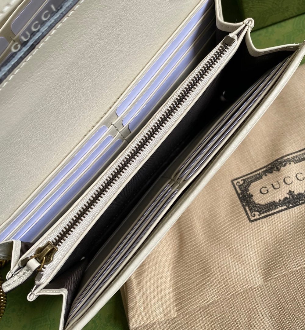 1:1 Replica Gucci Diana Chain Wallet With Bamboo White For Women, Women's Bags 7.4in/19cm GG 658243 17Q0T 9022