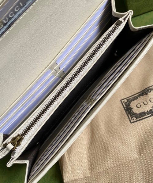 1:1 Replica Gucci Diana Chain Wallet With Bamboo White For Women, Women's Bags 7.4in/19cm GG 658243 17Q0T 9022