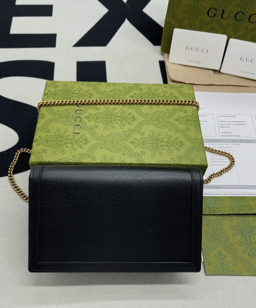 1:1 Replica Gucci Diana Mini Bag With Bamboo Black For Women, Women's Bags 7.5in/19cm GG 696817 DJ20T 1000